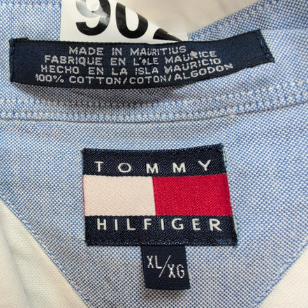 Chemise Tommy Hilfiger Blanche Coton Manches Longues XL Vintage