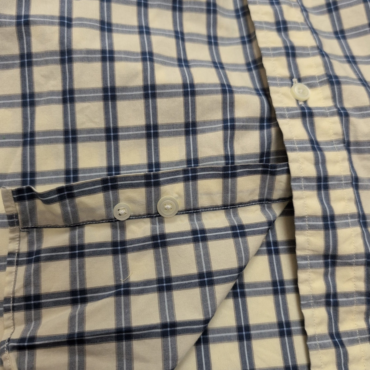 Chemise Nautica XXL Beige Carreaux 100% Coton Made in Mauritius