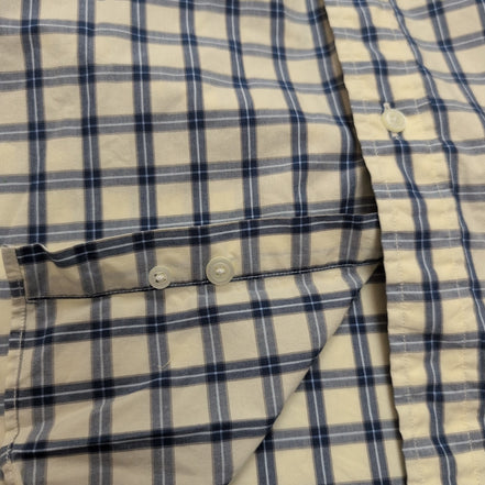 Chemise Nautica XXL Beige Carreaux 100% Coton Made in Mauritius