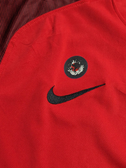 T-shirt Nike Dri-Fit Jersey Vintage Rouge Logo Brodé - Taille XL