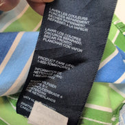 Chemise Tommy Hilfiger Homme Taille L Bleu Vert Larges Rayures Coton