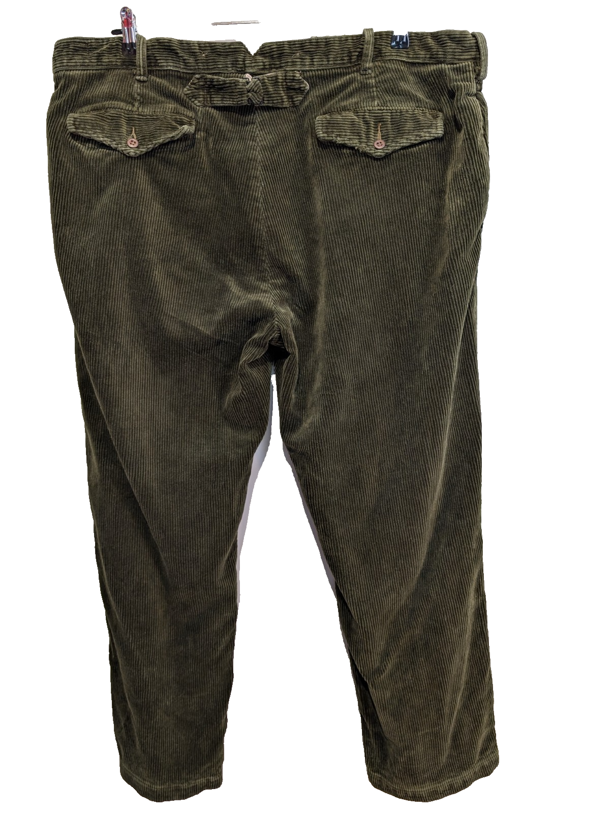 Pantalon Velours côtelé Polo Ralph Lauren W42 L30 Vert Bouteille Vintage