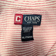 Chemise CHAPS à rayures rouge manches courtes taille XL #110e