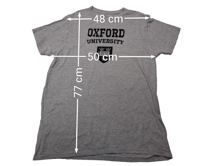 T-shirt Gris George "Oxford University" - Taille L