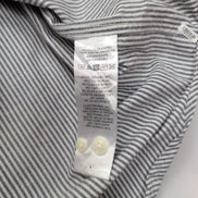 Chemise Lacoste Regular Fit L 42 Grise Rayée Oxford Coton Logo Vert