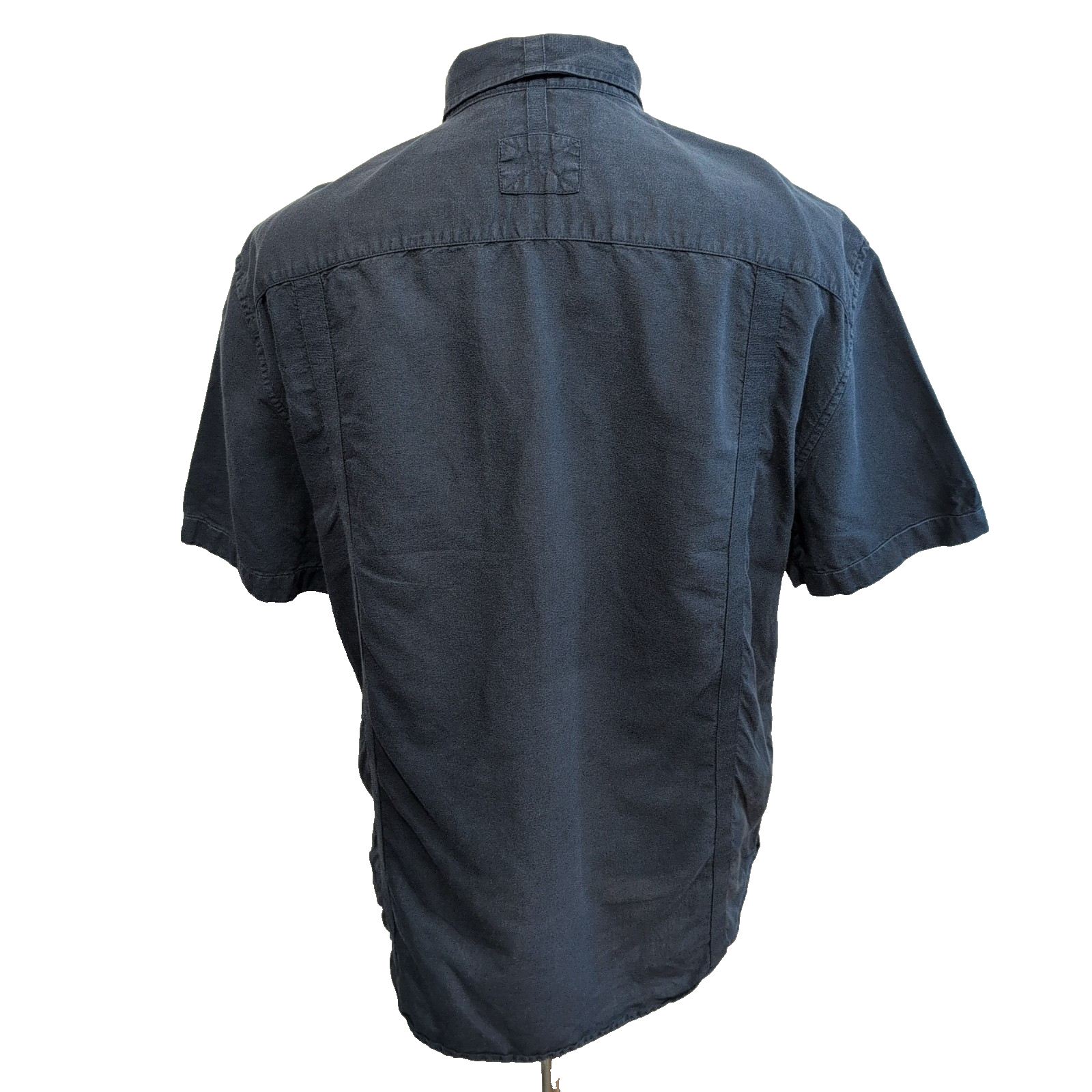 Chemise AX Armani Exchange modèle lin bleu marine 2 poches nacrées XL
