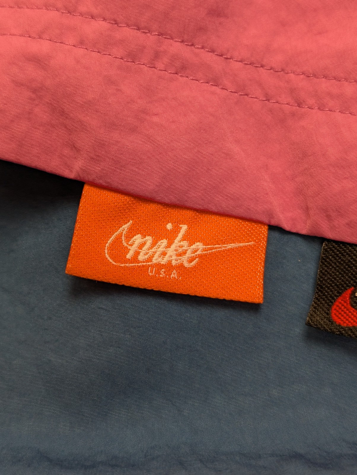 NIKE Veste Long Coupe-Vent Femme XL Rose Bleu Blanc Vintage Neuf | 322BSR