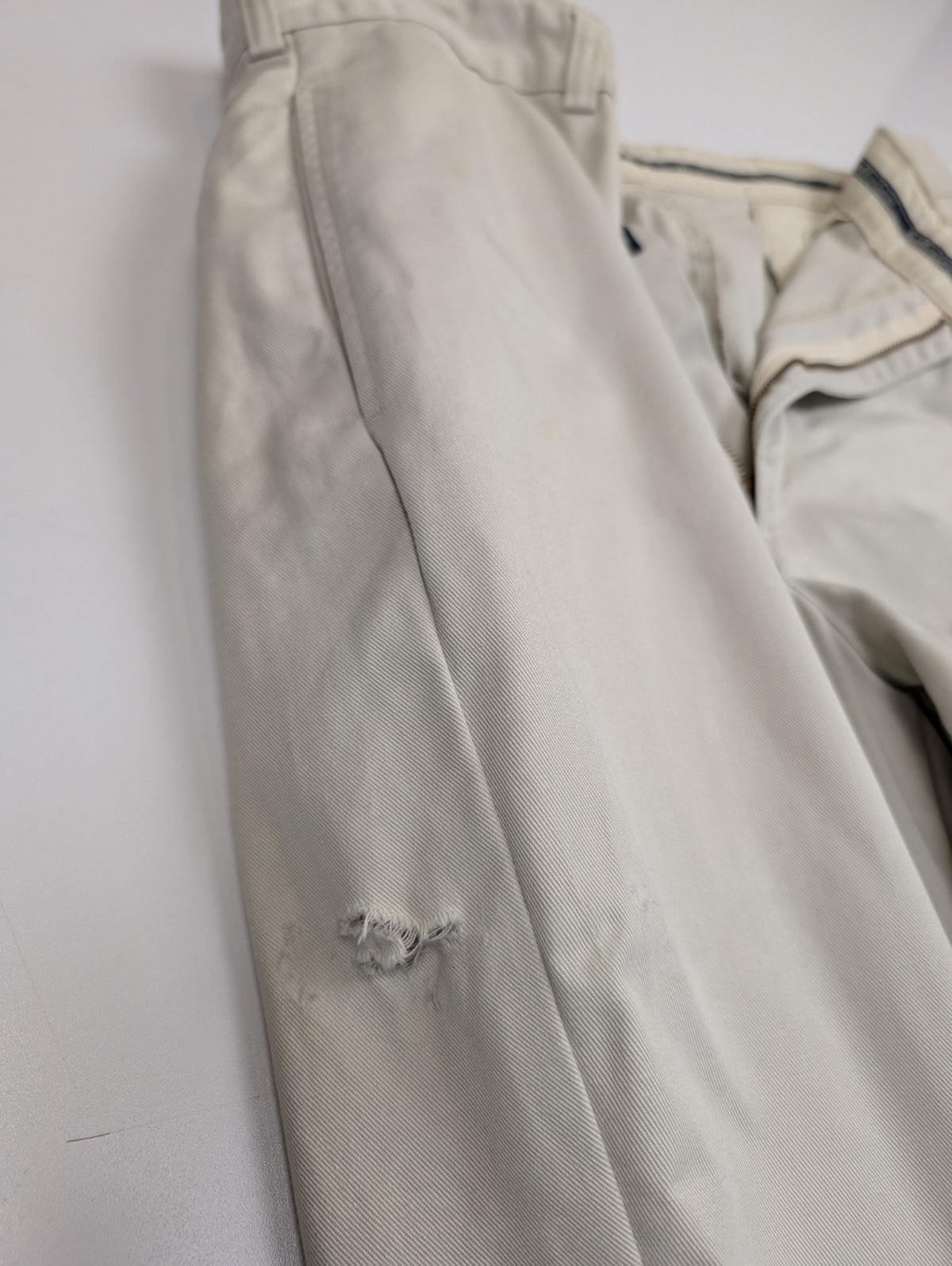 Pantalon chino Polo Ralph Lauren W36 L30 beige Made in Mexico accrocs