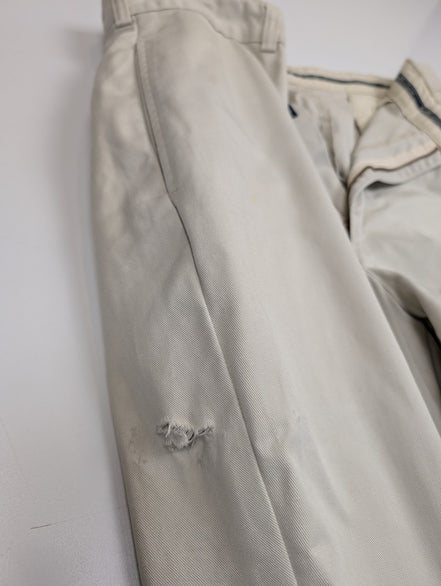 Pantalon chino Polo Ralph Lauren W36 L30 beige Made in Mexico accrocs