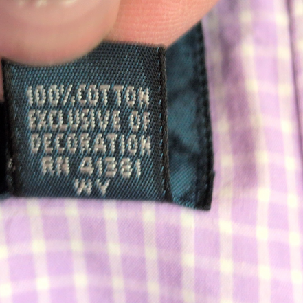 Chemise Ralph Lauren Classic Fit XXL Lilas Carreaux Logo Vert manches longues