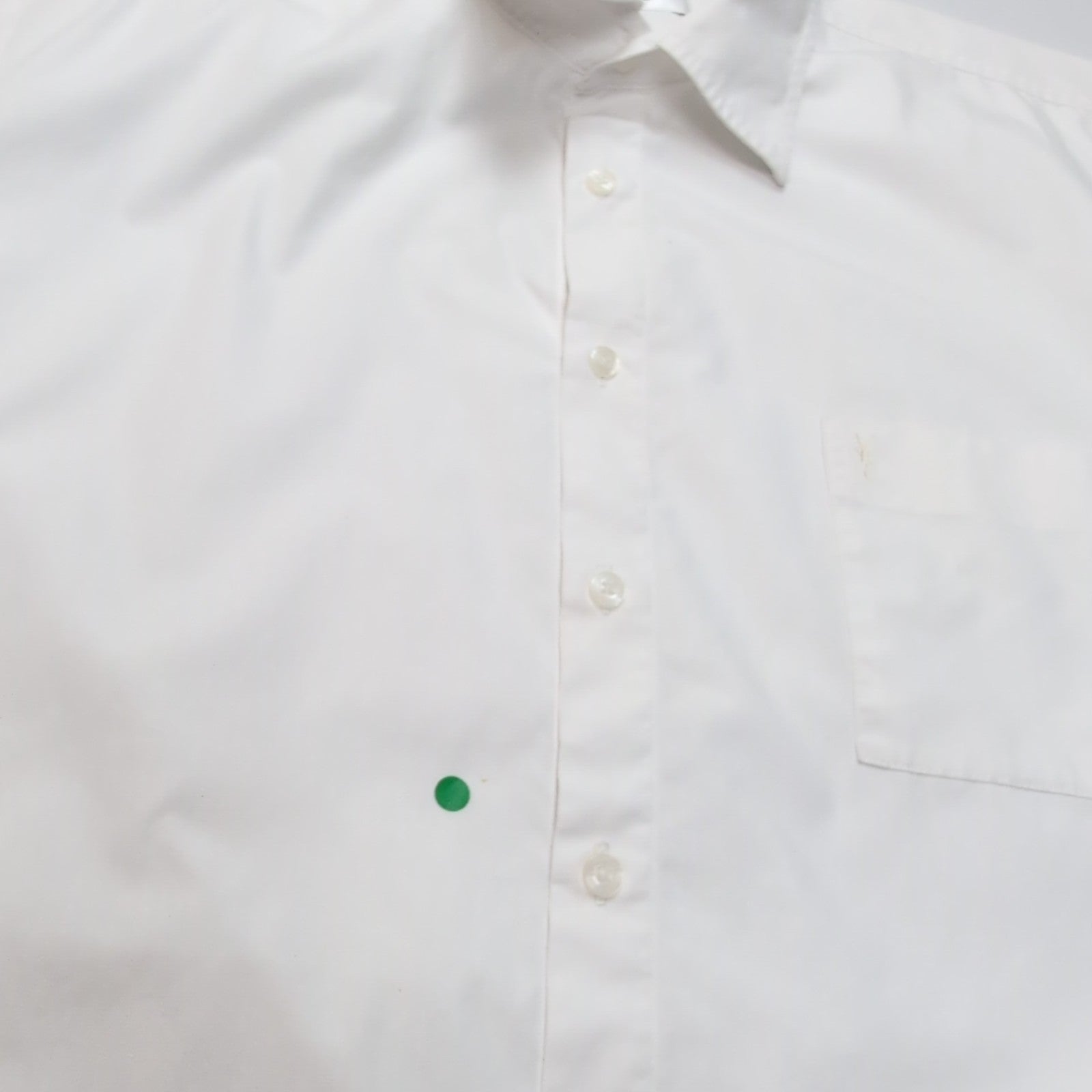 Chemise Yves Saint Laurent XL Blanche Logo Brodé Manches Courtes Poche
