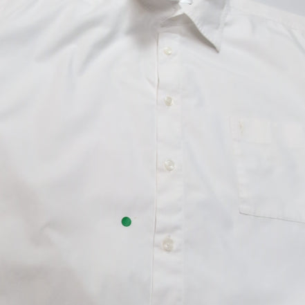 Chemise Yves Saint Laurent XL Blanche Logo Brodé Manches Courtes Poche