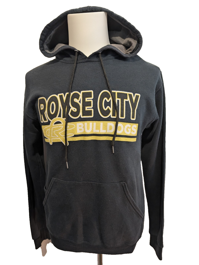 Rare Vintage Hoodie Royse City Bulldogs - Noir - Poche double - Taille S/M