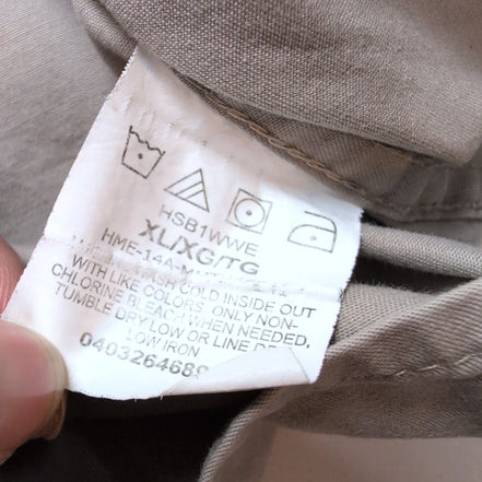 Chemise Wrangler Manches Courtes Crème à Poches Taille XL