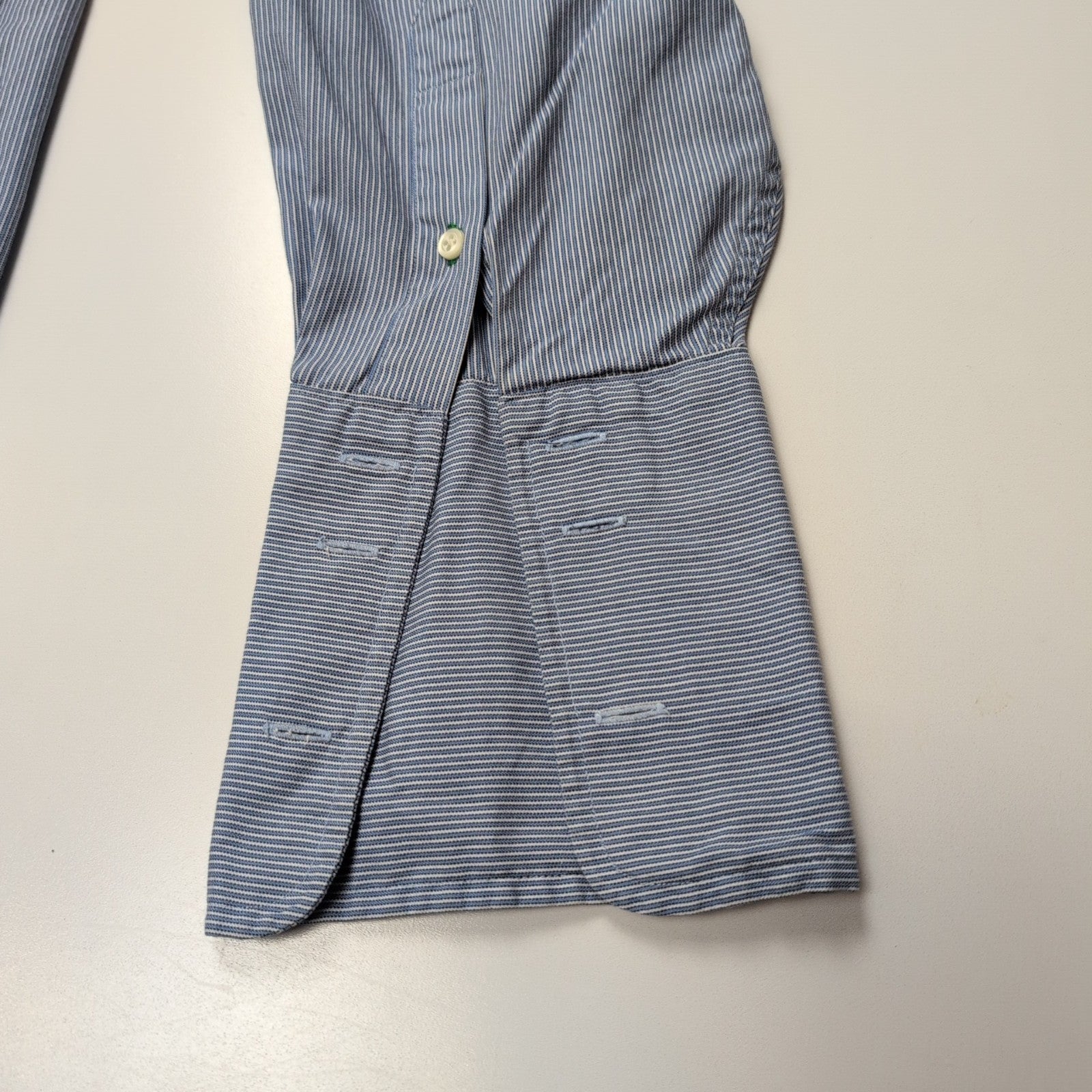 Chemise Tommy Hilfiger Rare Rayée Bleu Poignets Mousquetaires - Taille L / XL