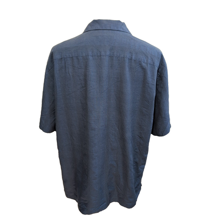 Chemise Hawaïenne Batik Bay Rayonne Bleu Boutons Gravés XL