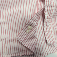 Chemise L.L. Bean blanche à rayures rouges taille L #137e