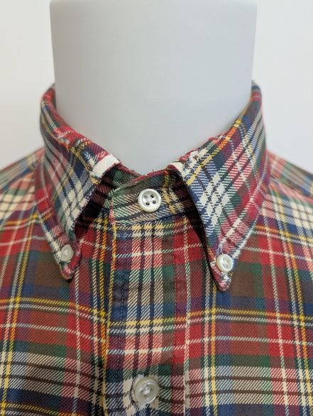 CHEMISE Ralph Lauren homme M Classic Fit ROUGE carreaux hiver