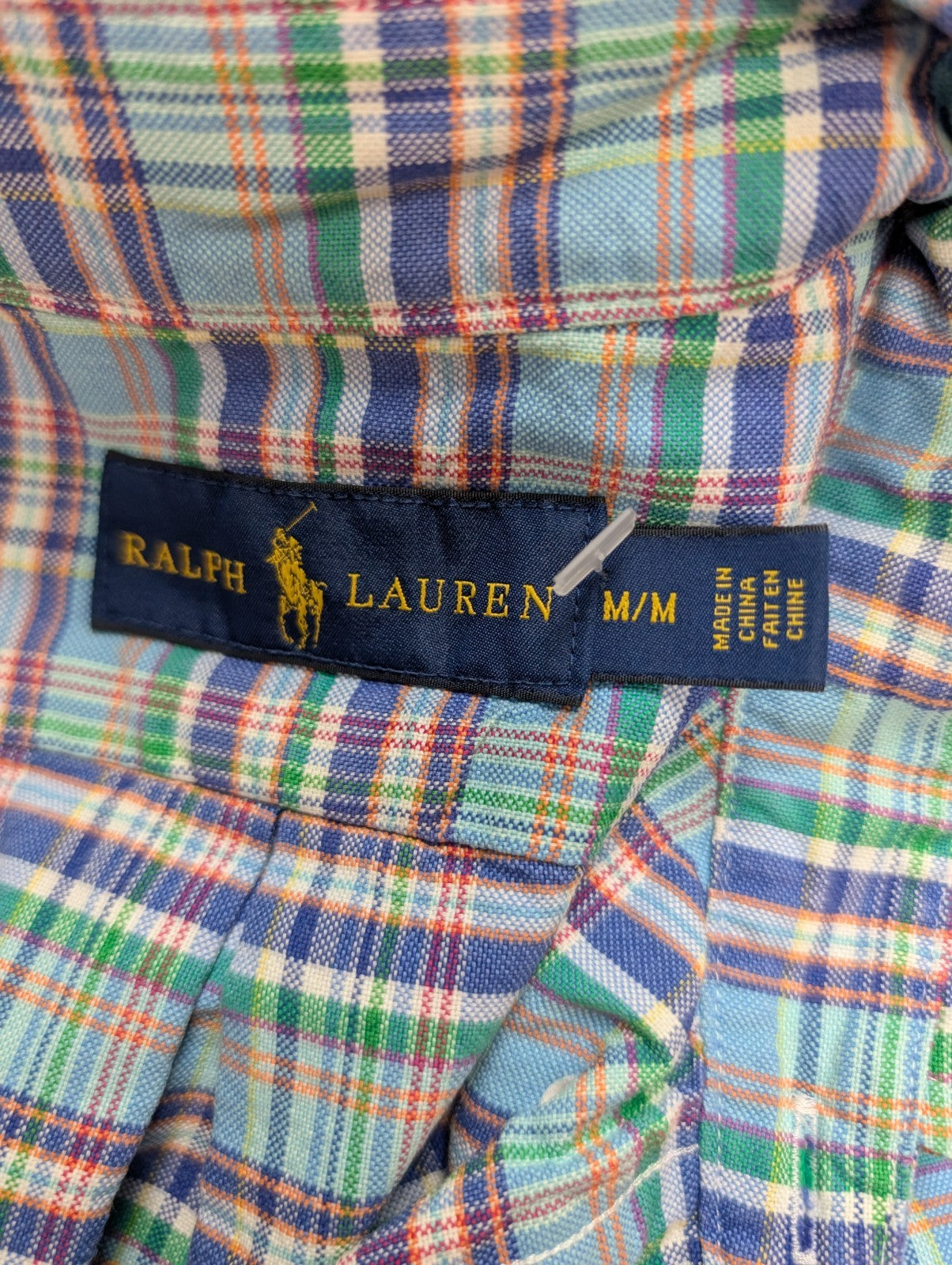 CHEMISE Ralph Lauren homme M décontracté BLEU TURQUOISE VIF ☀️