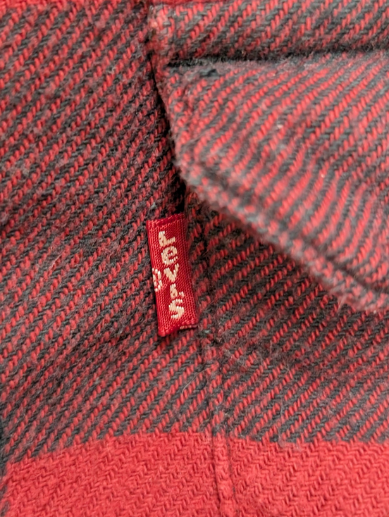 Chemise LEVI'S Standard Flanelle Épaisse Grands Carreaux Rouge & Noir Taille M