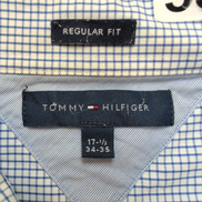 Chemise Tommy Hilfiger XL/XXL Bleu et Blanc Petits Carreaux Vintage