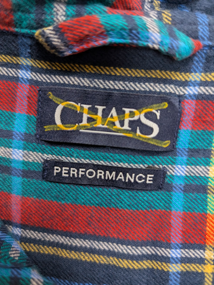 CHAPS Flanelle Multicolore S Logo Brodé EE VINTAGE 100% Coton | 318S