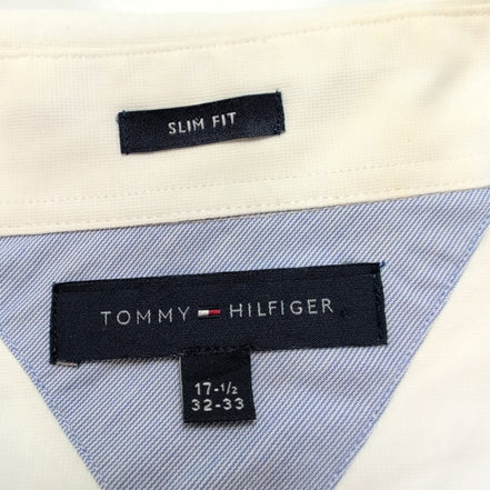 Chemise Tommy Hilfiger Blanche XL / XXL Slim Fit Minimaliste