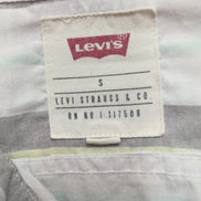 Chemise LEVI'S Homme S Blanche et Grise à Rayures Jaunes Manches Courtes