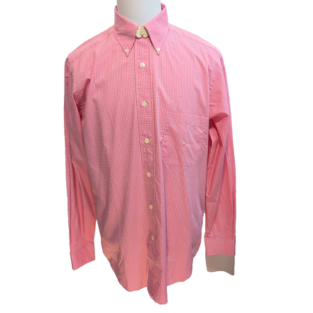 Chemise Peter & Sons New York L Rose Carreaux 100% Coton Neuve Sans Étiquette