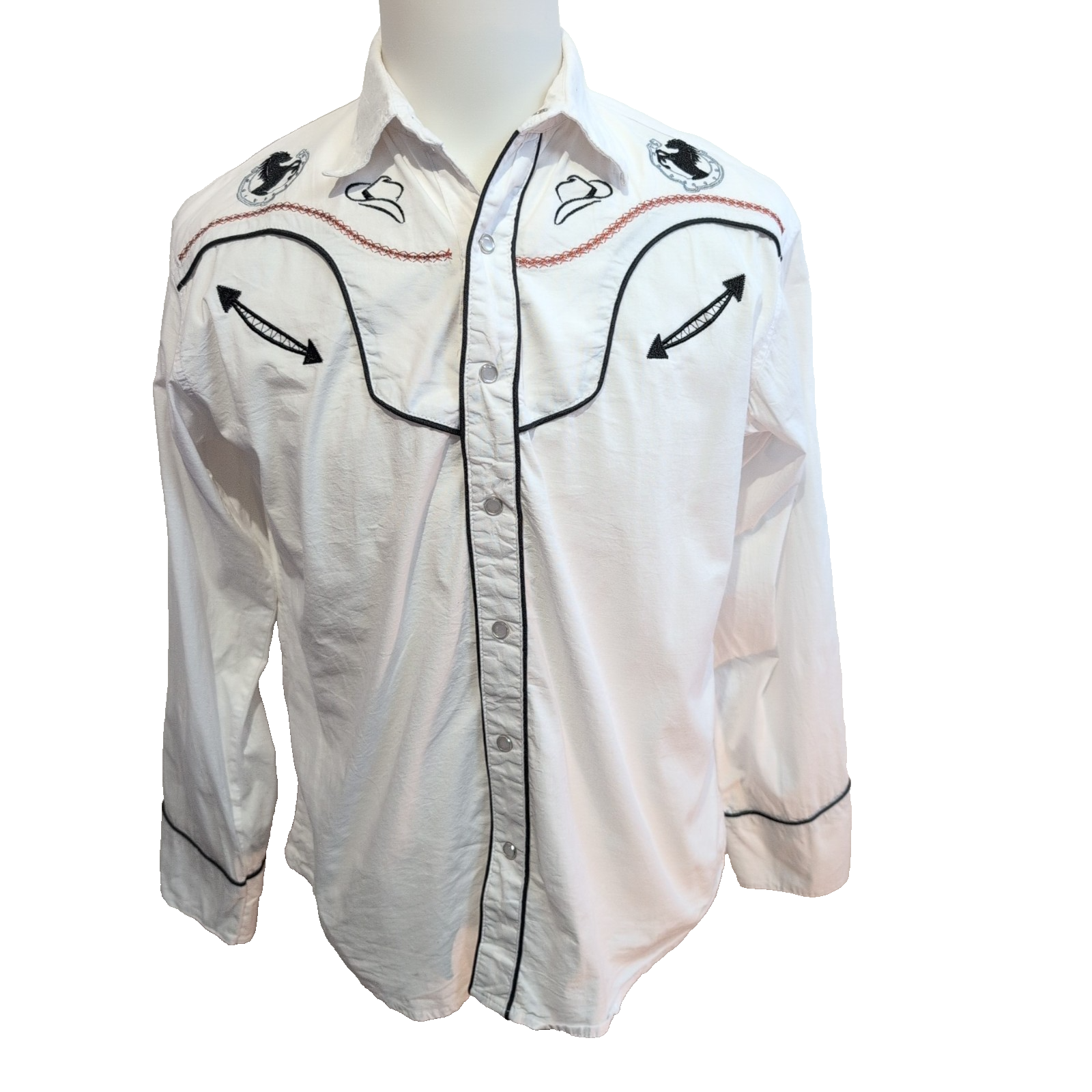 Chemise Monsieur Osmar G Style Western Broderies Cheval Manches Longues Taille S