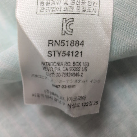 Chemise Patagonia manche courte S Vert Pastel Rayures Coton