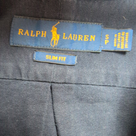 Chemise Ralph Lauren Slim Fit S Bleu Marine Multi Logos Manches Courtes