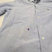 Chemise Ralph Lauren 14.5 S M Oxford Logo Marron Manches longues