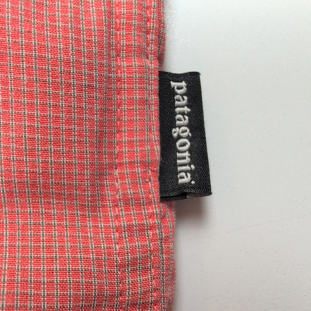 Patagonia Chemise Manches Courtes Rouge Micro Carreaux Homme Taille L