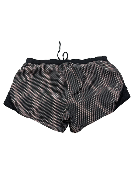 Short Under Armour HeatGear Rayé Noir & Marron - Femme Taille L