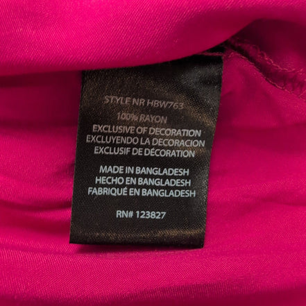 Blouse Harvé Bernard Femme M Fuchsia Pois Dorés Manches 3/4 Neuve
