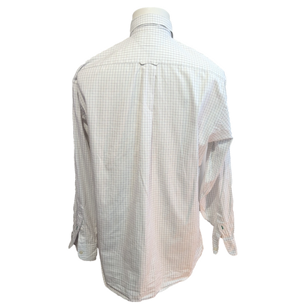 Chemise Tommy Hilfiger Homme Taille M Blanche petits Carreaux Col Pression