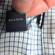 Chemise Nautica L Bleu Carreaux 100% Coton Made in Mauritius Manches courtes
