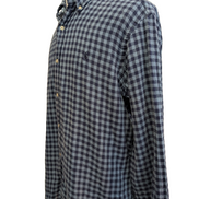 Chemise Polo Ralph Lauren Shirt XL Flanelle Doublée Carreaux Bleu Classic Fit BD