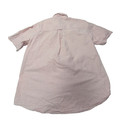 Chemise CHAPS à rayures rouge manches courtes taille XL #110e