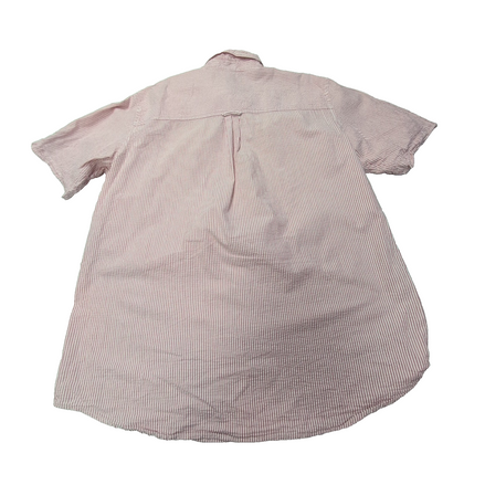 Chemise CHAPS à rayures rouge manches courtes taille XL #110e