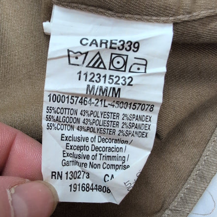 Chemise Wrangler Manche Courte Marron Clair Camel Taille M Deux Poches
