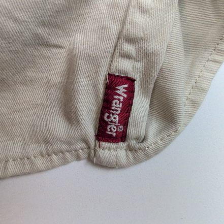 Chemise Wrangler beige crème uni manches courtes taille XXL 2 poches homme