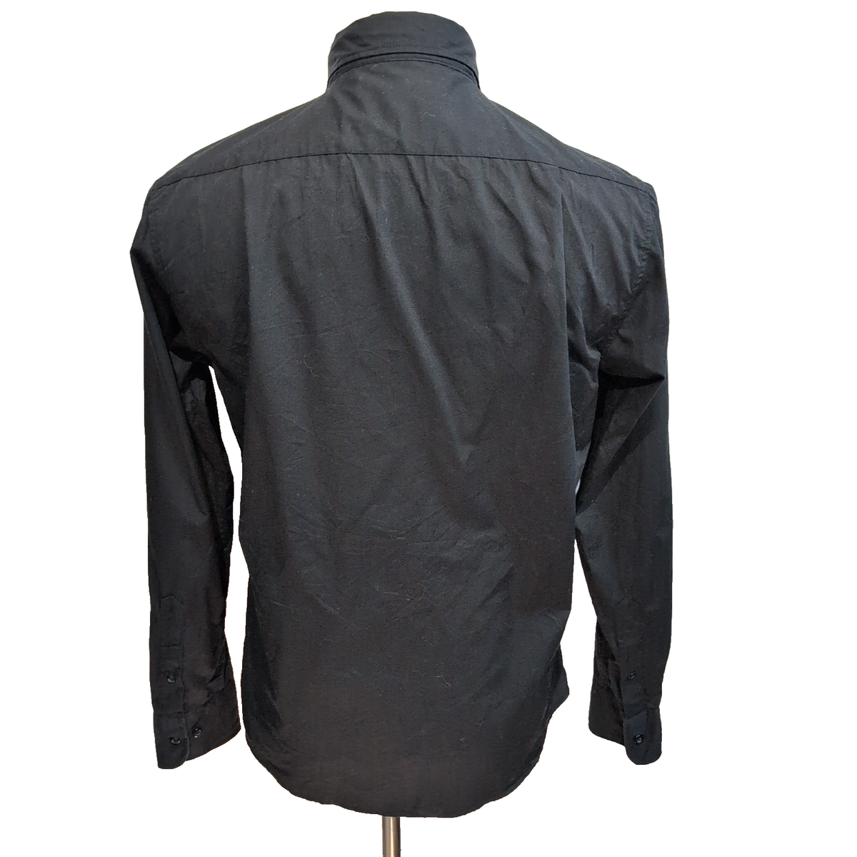 Chemise Beverly Hills Polo Club S Noire Unie Coton Polyester manches longues