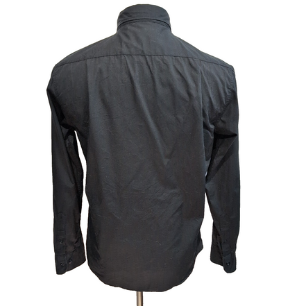 Chemise Beverly Hills Polo Club S Noire Unie Coton Polyester manches longues