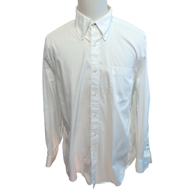 Chemise Tommy Hilfiger Blanche Coton Manches Longues 1 Poche Taille L