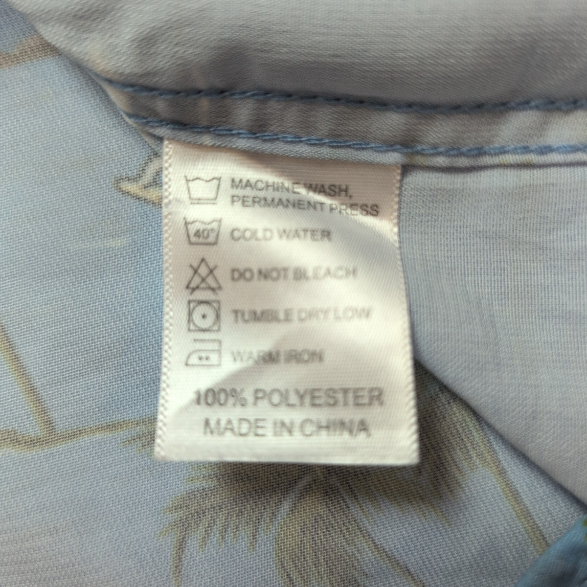 Chemise Hawaïenne M Bleu Surf Voitures Palmiers Polyester manches courtes