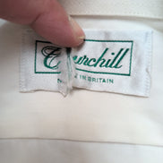 Chemise Churchill Made in Britain Blanche Uniforme Épaulettes M/L Officier