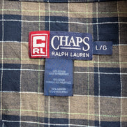 Chemise Chaps Ralph Lauren L carreaux bleu beige shirt button down