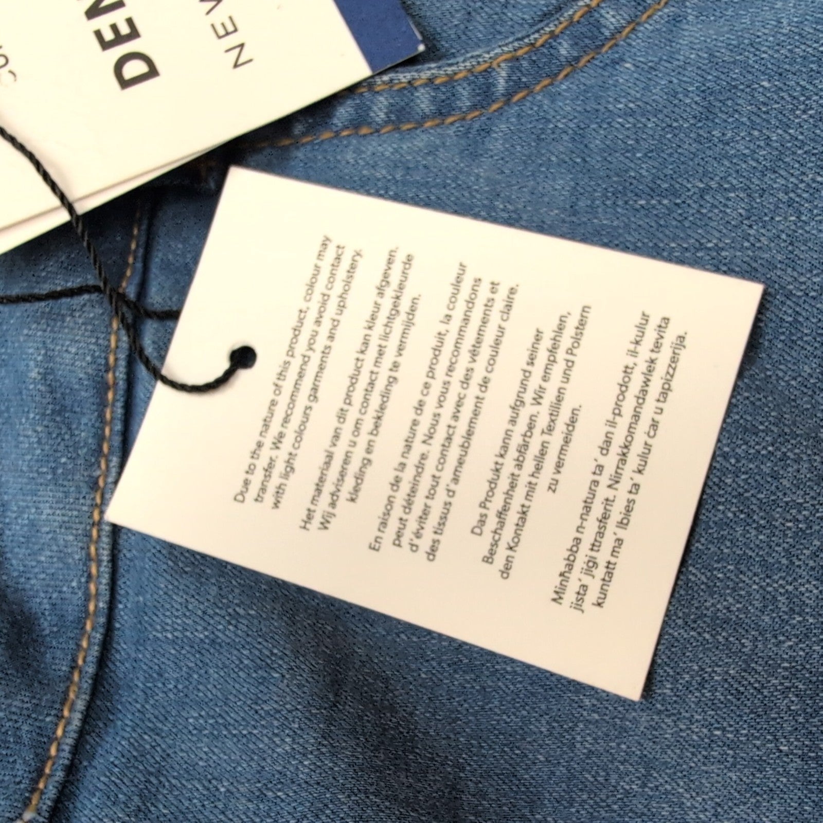 Short Femme T60 New Look Kind Denim Bleu Stretch Neuf avec Étiquette